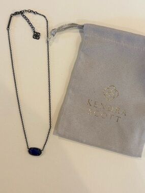 Black & Navy Kendra Scott Pendant Chain Necklace